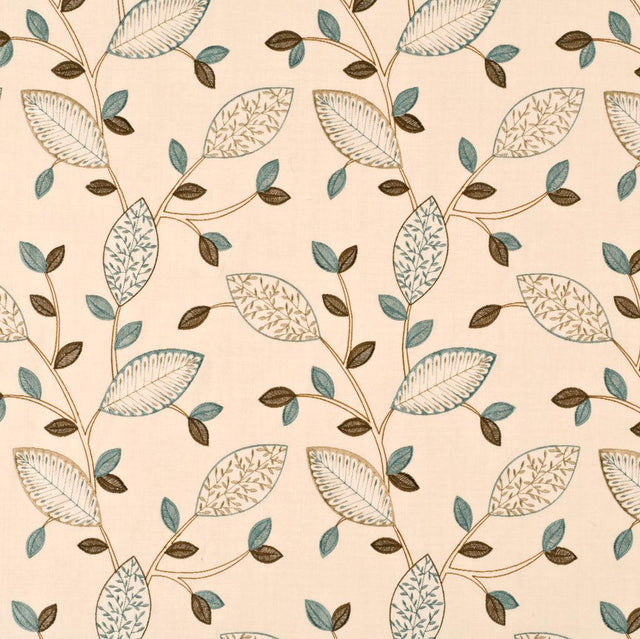 Baker Lifestyle LAURETTA TEAL/BISCUIT Drapery Fabric