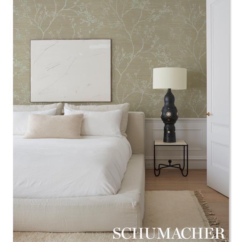 Schumacher Twiggy Sisal Fog Wallpaper – DecoratorsBest