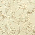 Schumacher Twiggy Sisal Gold On Ivory Wallpaper