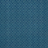 Schumacher Scallop Filigree Sisal Lapis On Peacock Wallpaper