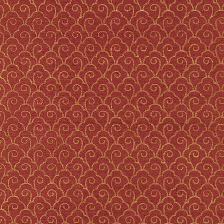 Schumacher Scallop Filigree Sisal Gold On Lacquer Wallpaper