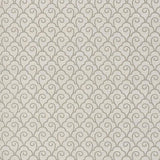 Schumacher Scallop Filigree Sisal Fog Wallpaper