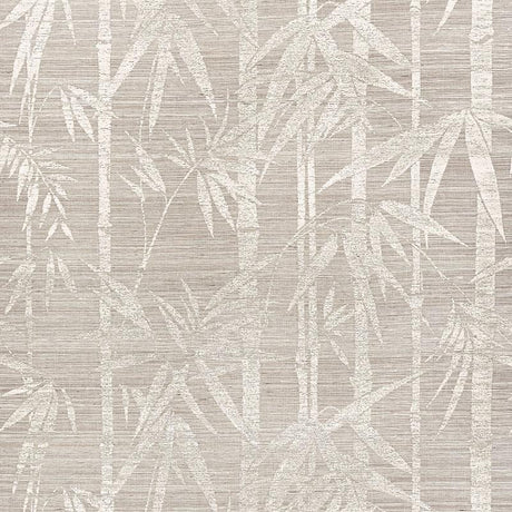 Schumacher Les Bambous Sisal Fog Wallpaper