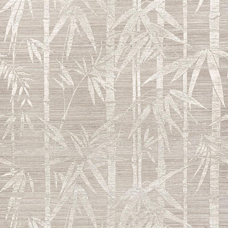 Schumacher Les Bambous Sisal Fog Wallpaper