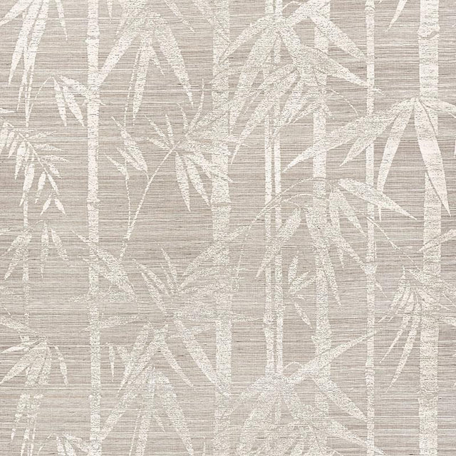 Schumacher Les Bambous Sisal Fog Wallpaper