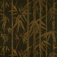 Schumacher Les Bambous Sisal Gold On Jet Wallpaper