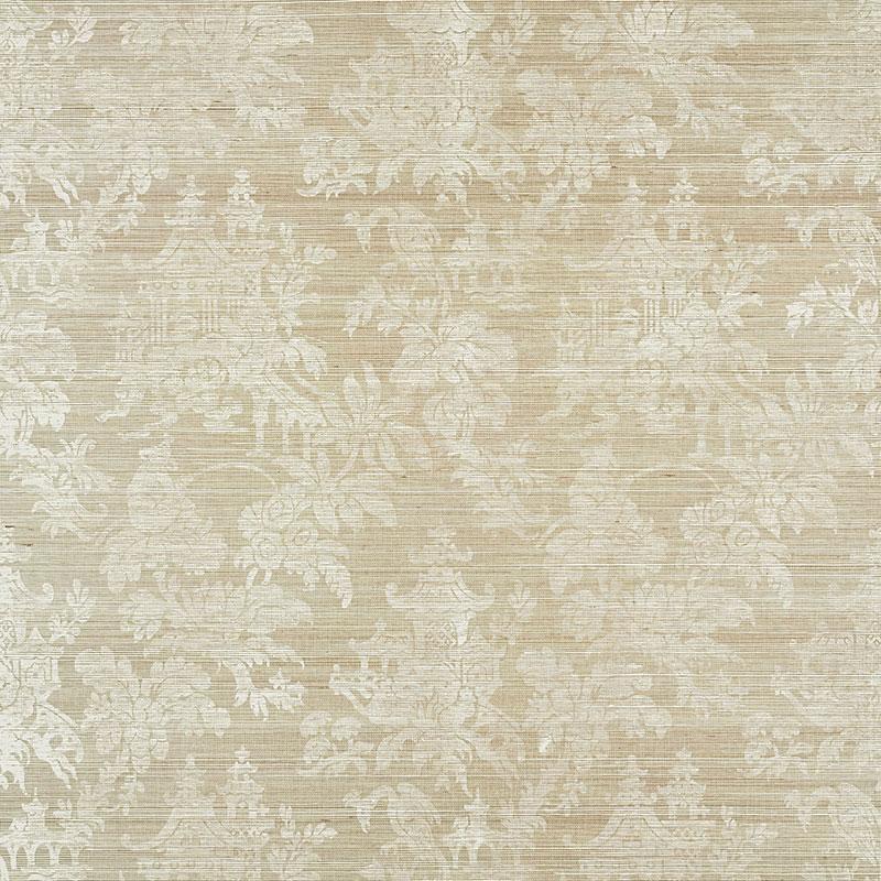 Schumacher Brighton Sisal Fog Wallpaper