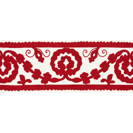 Schumacher Red Ashbury Tape