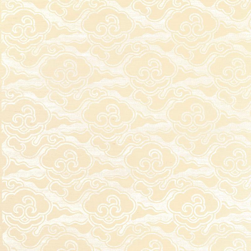 Schumacher Cirrus Clouds Sisal Blanched Wallpaper