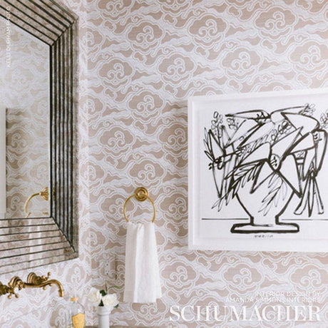 Schumacher Cirrus Clouds Sisal Fog & Chalk Wallpaper