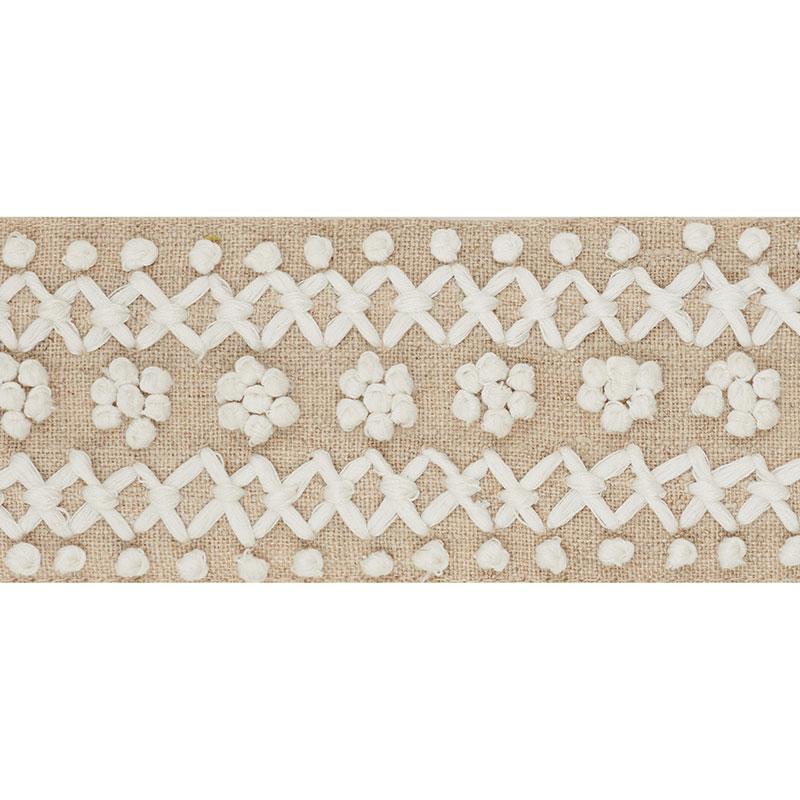 Schumacher Sunnyvale Tape Ivory Trim