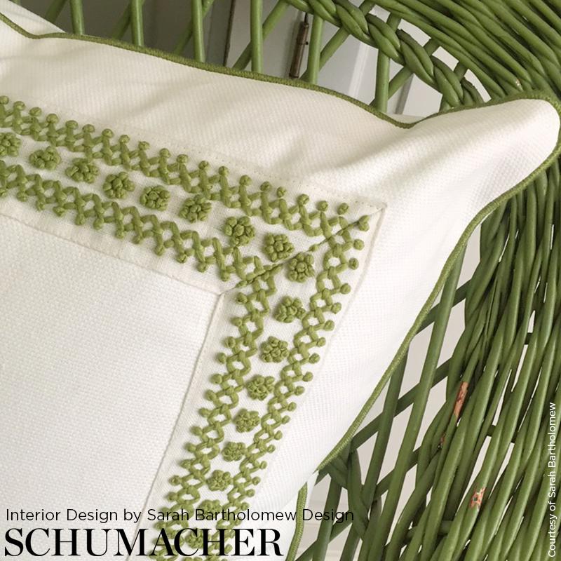 Schumacher Sunnyvale Tape Ivory Trim