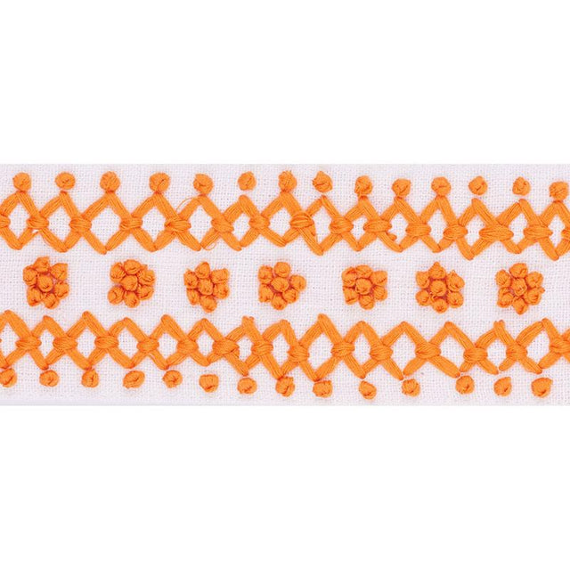 Schumacher Sunnyvale Tape Orange Trim