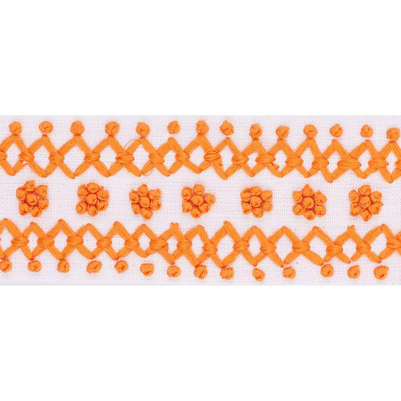 Schumacher Sunnyvale Tape Orange Trim