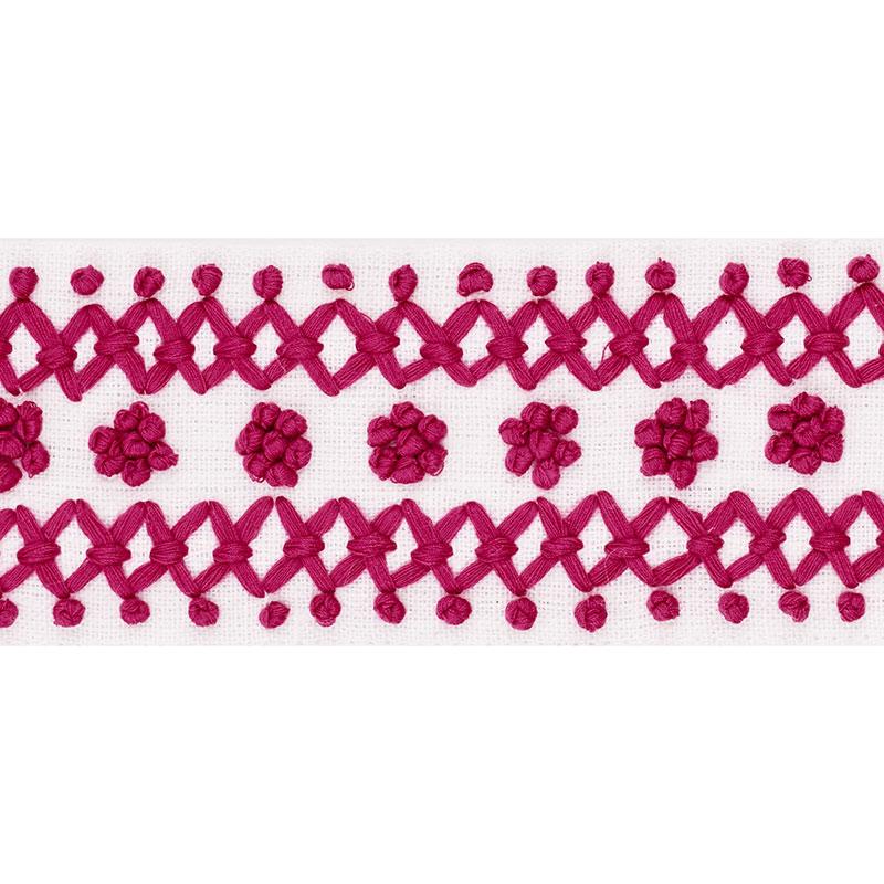 Schumacher Sunnyvale Tape Pink Trim