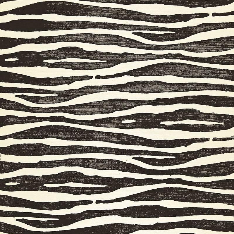Schumacher Ripple Sisal Zebra Wallpaper