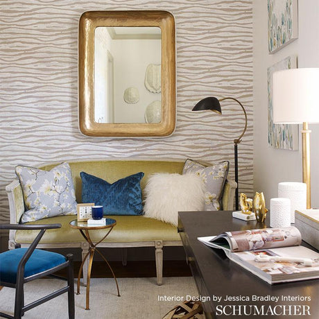 Schumacher Ripple Sisal Zebra Wallpaper