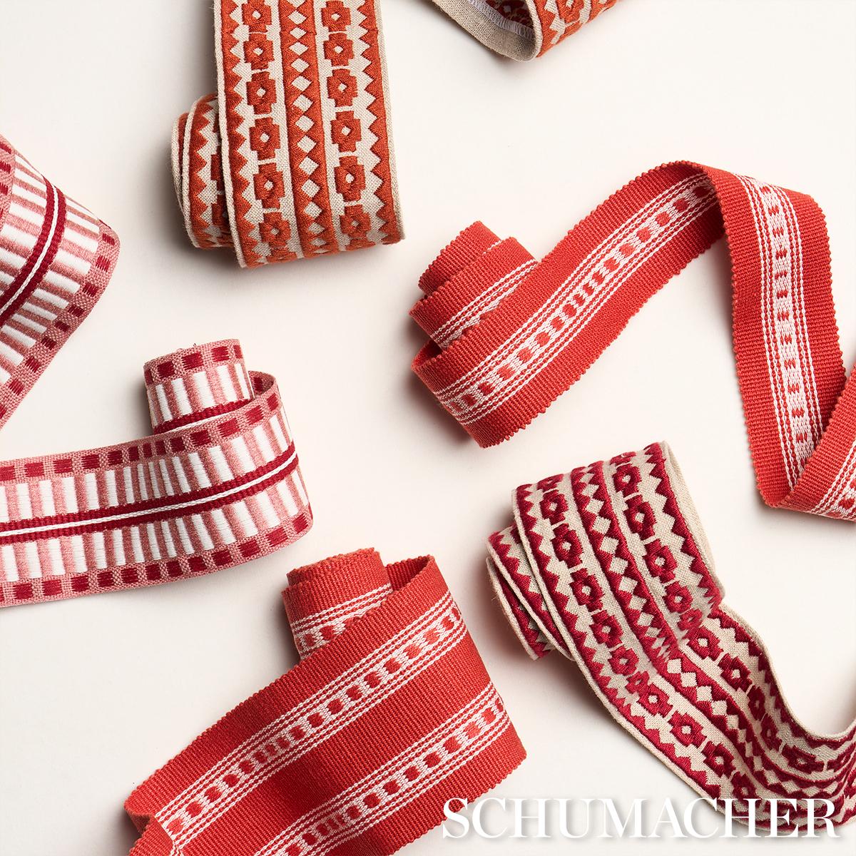 Schumacher Red On Natural Talitha Tape