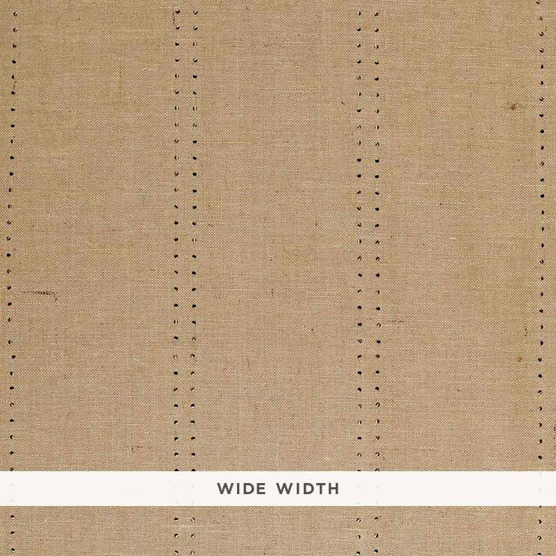 Schumacher Stud Stripe Natural / Bronze Wallpaper