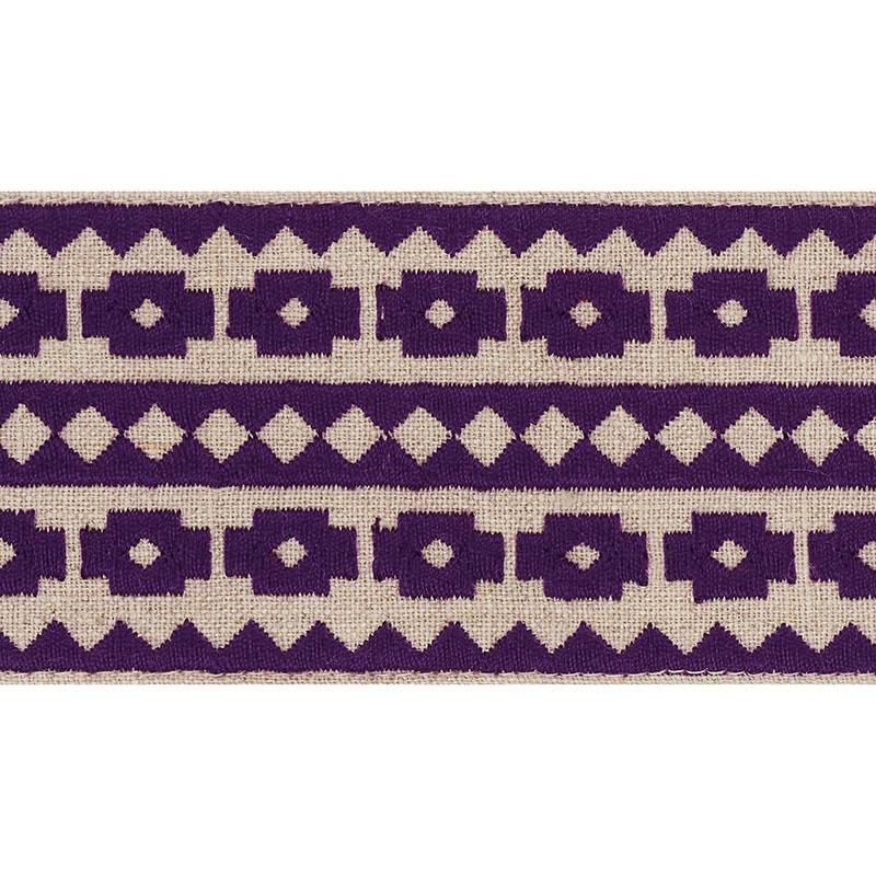 Schumacher Violet On Natural Talitha Tape