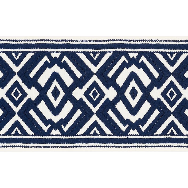 Schumacher Avalon Tape Blue Trim