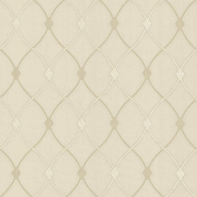 Kasmir Slipper Trellis Bone Fabric