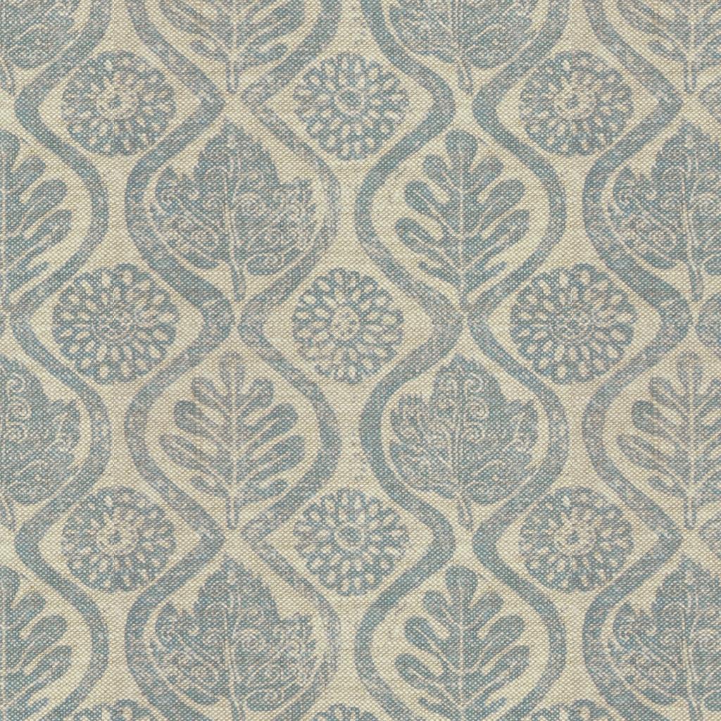 Lee Jofa OAKLEAVES BLUE/OATMEAL Fabric