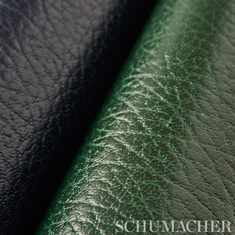 Schumacher Canyon Leather Navy Wallpaper