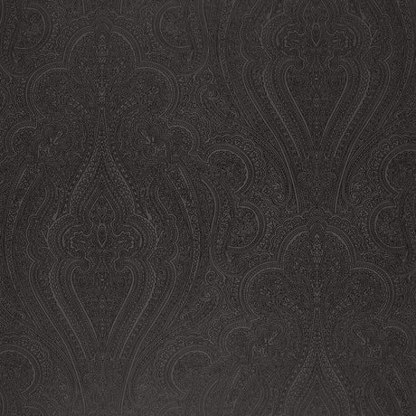 Schumacher Breckenridge Paisley Charcoal Wallpaper
