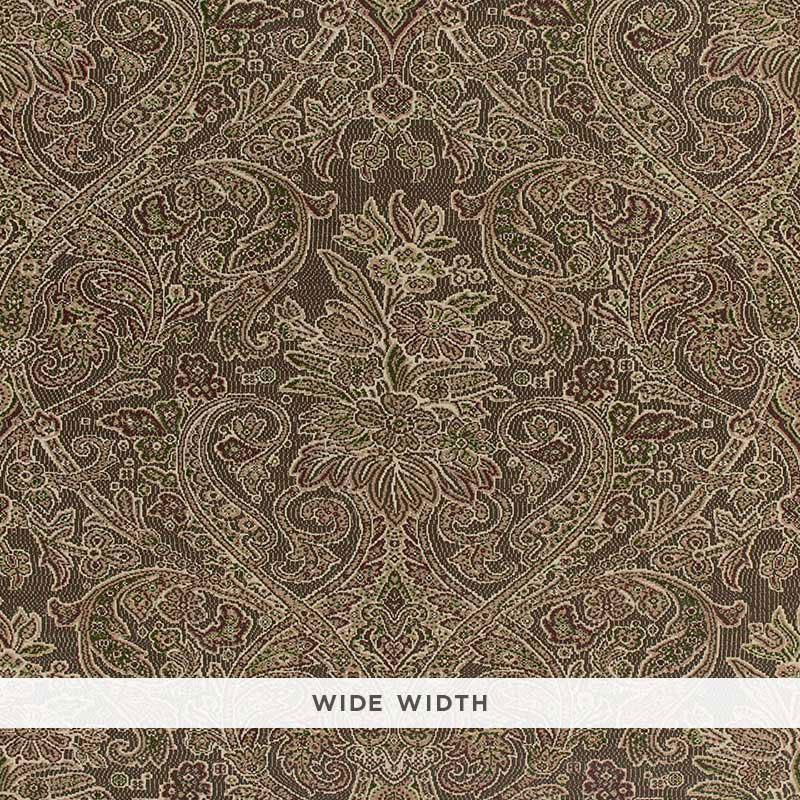 Schumacher Sinclair Paisley Ash Wallpaper