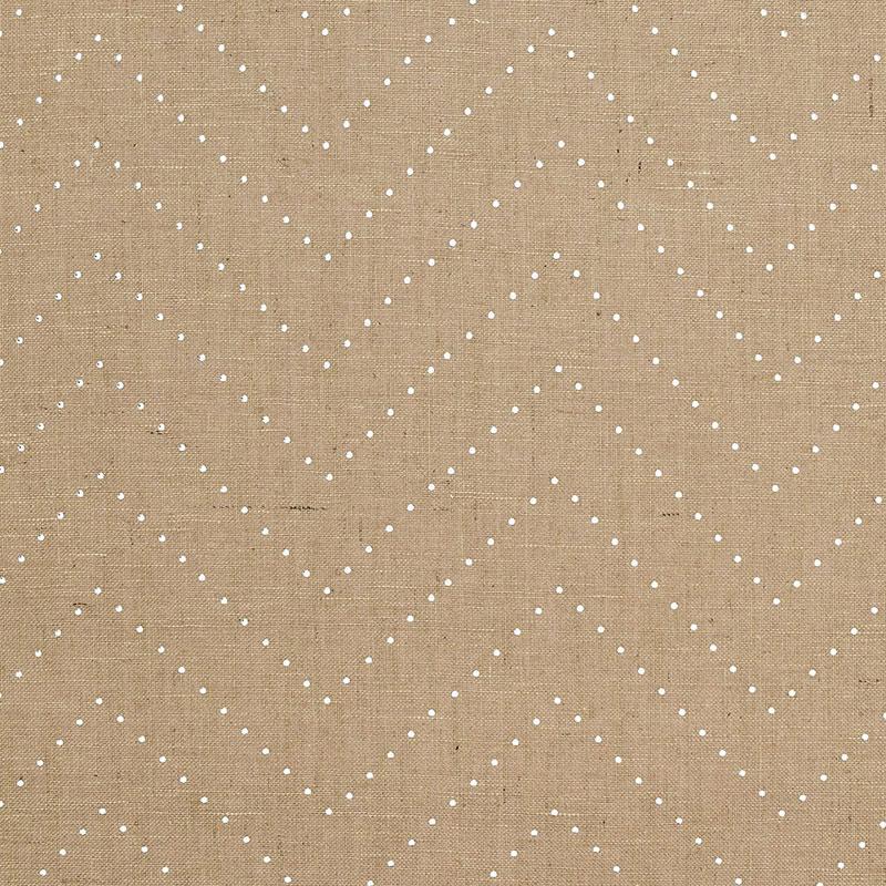 Schumacher Colton Chevron Natural / Silver Wallpaper
