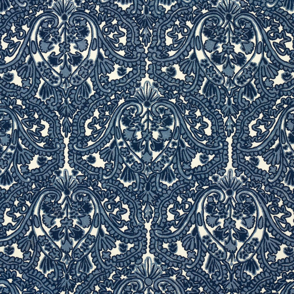 Schumacher Claremont Crewel Embroidery Delft Fabric