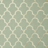 Schumacher Scallop Embroidery Mineral Fabric