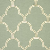 Schumacher Scallop Embroidery Mineral Fabric