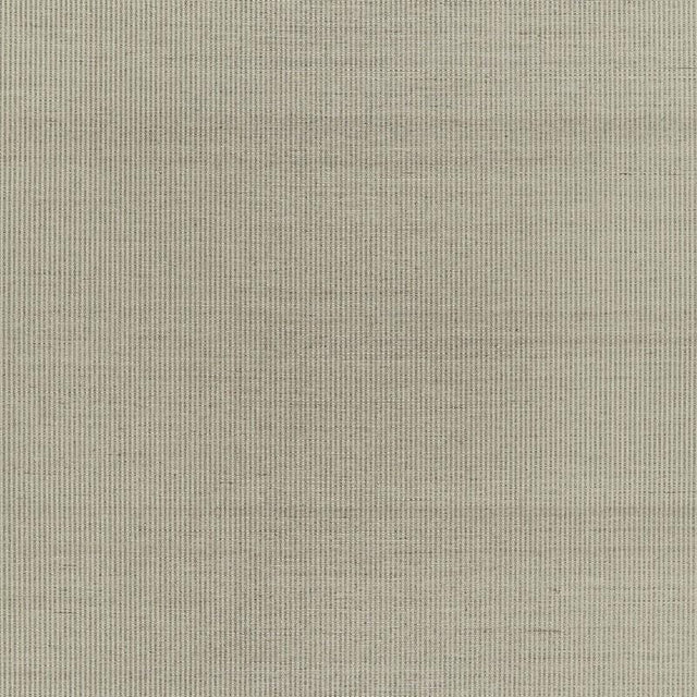 Schumacher Harshaw Pinstripe Sisal Fog Wallpaper