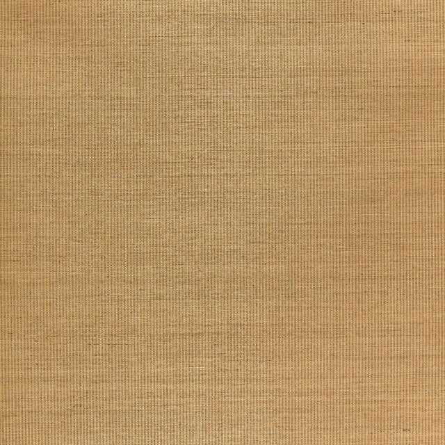 Schumacher Harshaw Pinstripe Sisal Pecan Wallpaper
