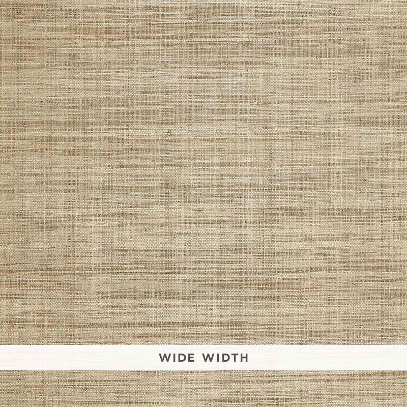 Schumacher Weston Raffia Weave Grey Wallpaper