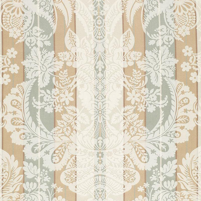 Schumacher Savannah Imberline Damask Ciel Fabric