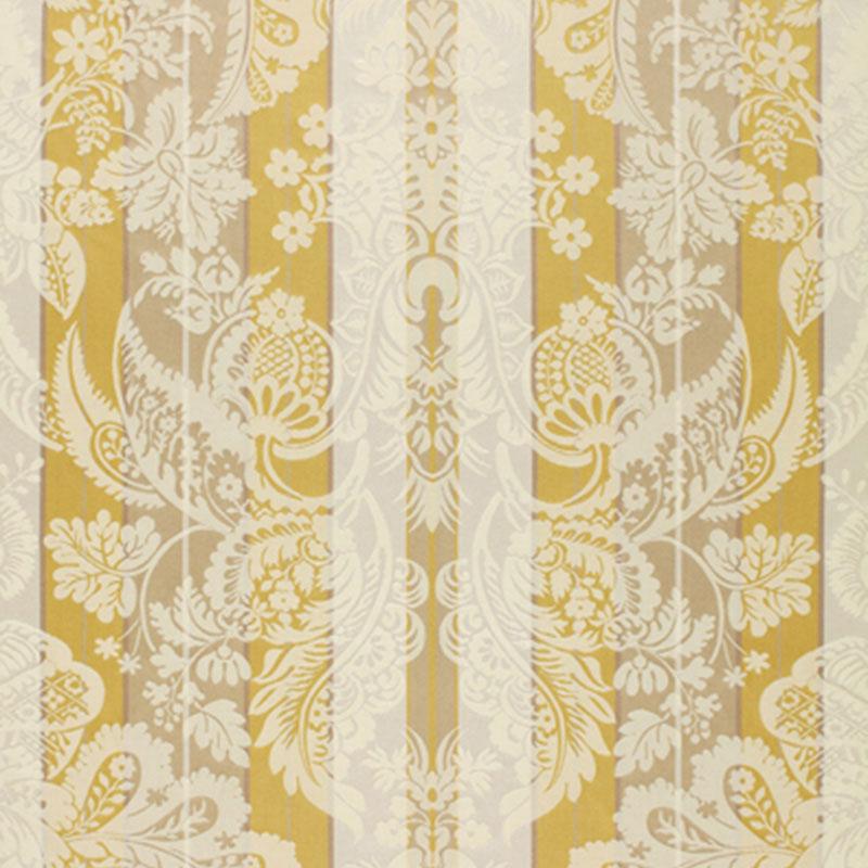 Schumacher Savannah Imberline Damask Chardonnay Fabric
