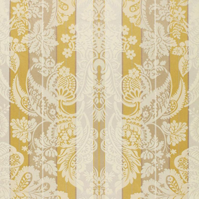 Schumacher Savannah Imberline Damask Chardonnay Fabric