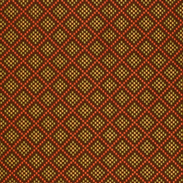 Schumacher Checkers Chocolate / Poppy Fabric