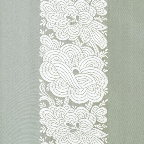 Schumacher Mandarin Silk Stripe Ocean Mist Fabric