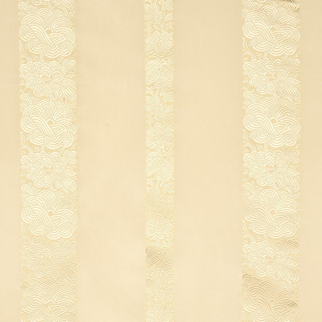 Schumacher Mandarin Silk Stripe Gold Dust Fabric