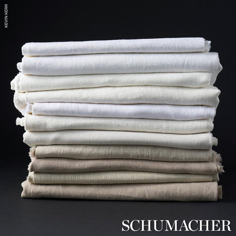 Schumacher Gweneth Linen White Fabric