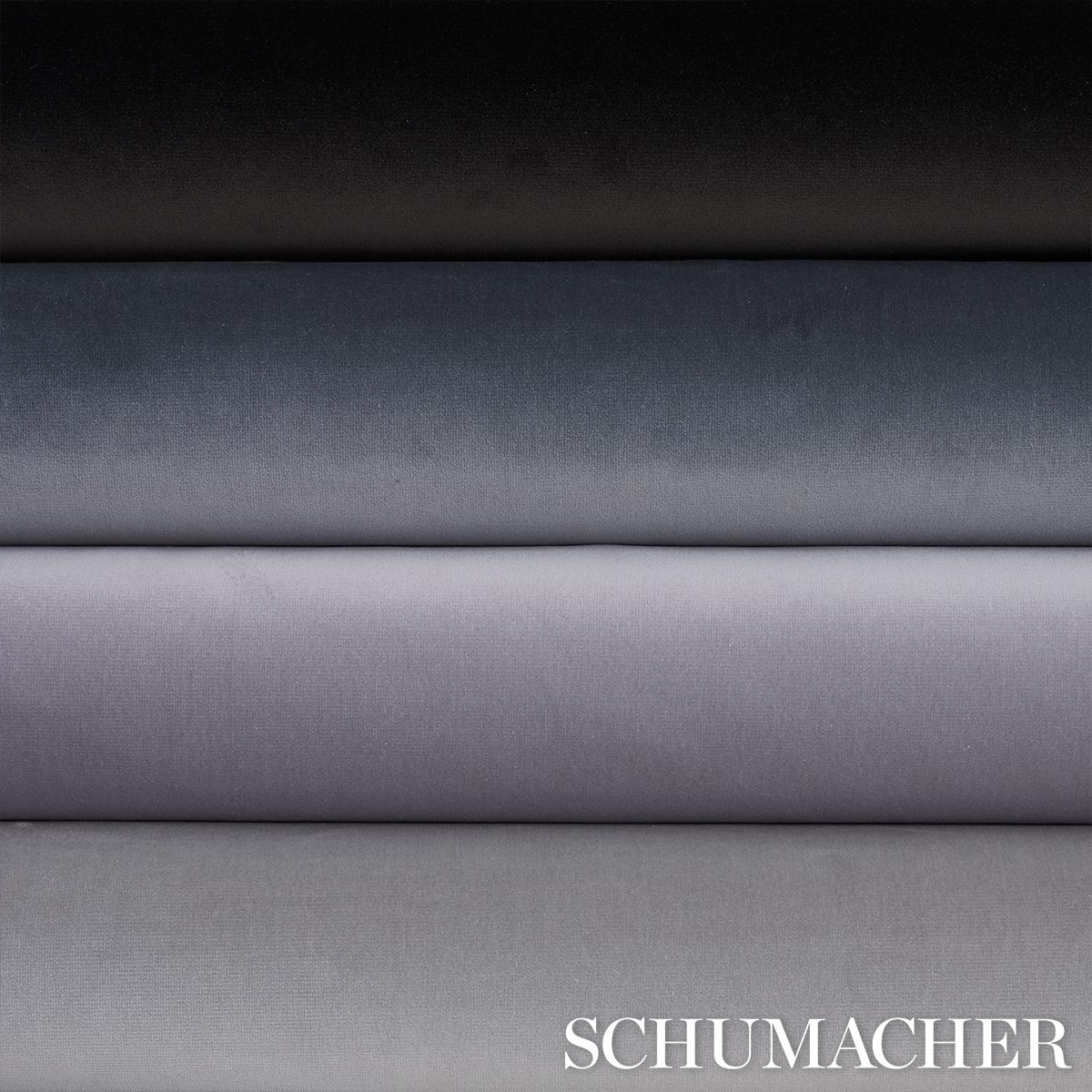 Schumacher Gainsborough Velvet Zinc Fabric