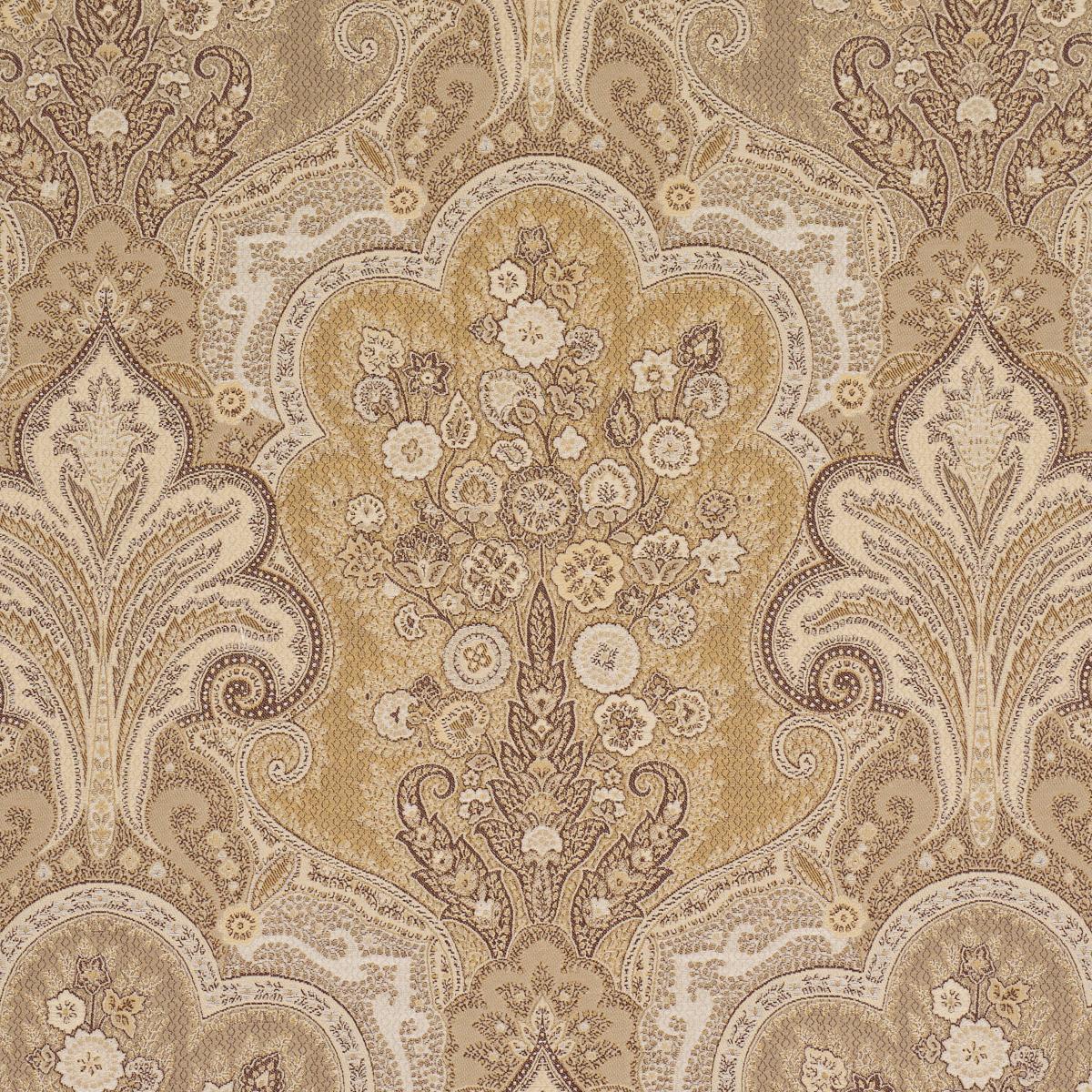 Schumacher New Castle Paisley Travertine Fabric