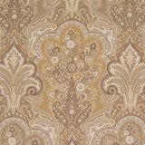 Schumacher New Castle Paisley Travertine Fabric