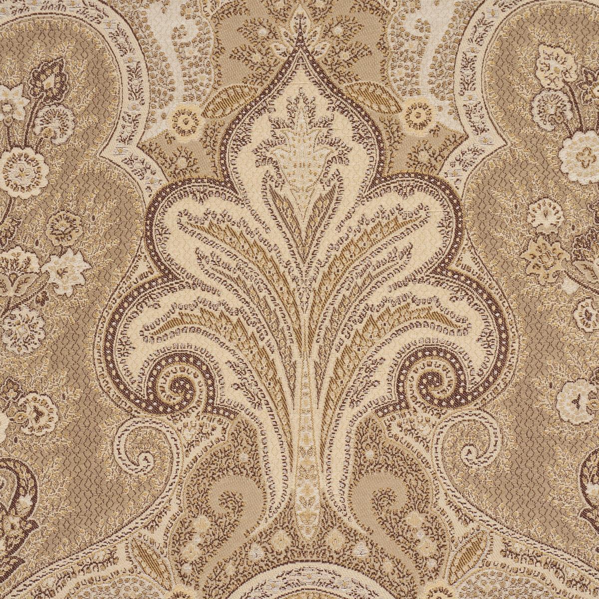 Schumacher New Castle Paisley Travertine Fabric