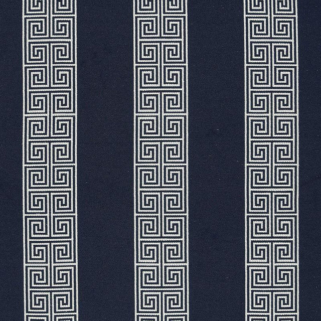 Schumacher Maiandros Weave Indigo Fabric