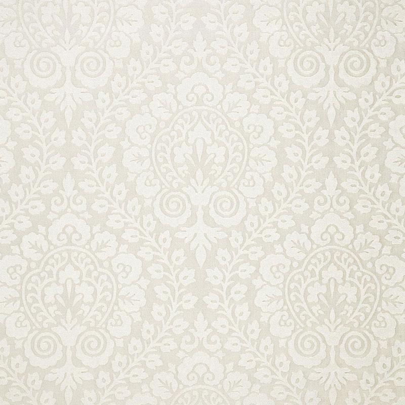 Schumacher Amalfi Damask Indoor/Outdoor Natural Fabric
